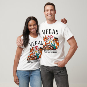 T-shirt Sly Old Fox Stole Foxy Ladys Heart Roulette Vegas