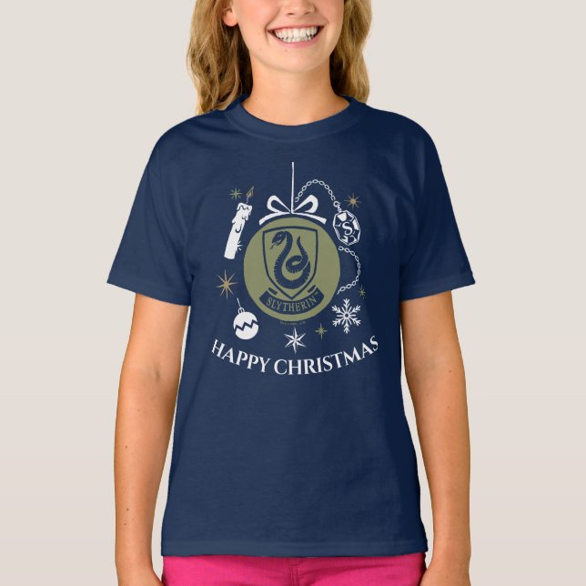 T-shirt SLYTHERIN™ - Graphique en bulles de Noël (Devant)