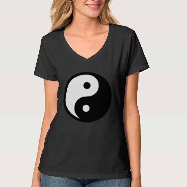 T-shirt Small Yin Yang, Tai chi, Qi gong, polarity, dualit (Devant)