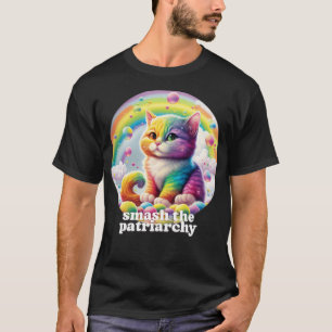 T-shirt Smash Patriarchy Cute Kitten Design