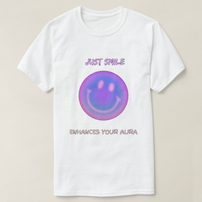 T-shirt Smile Améliore ton Aura (Design devant)