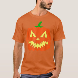 T-shirt Smile Citrouille Halloween Jack-o'-lantern Face