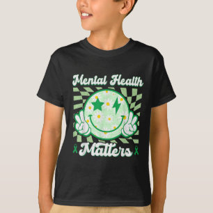 T-shirt Smile Happy Face Cute Fleur Santé Mentale S Consci