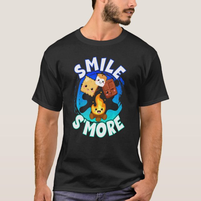 T-shirt Smile S'more Wortspiel Weekend Clamping Boys (Devant)
