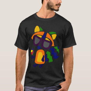 T-shirt Smilealottees Funny Raccoon portant lunettes de so