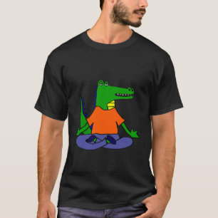 T-shirt Smilealottes Alligator Faire du Yoga