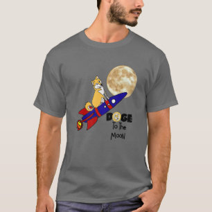 T-shirt Smilecryptos Fun Shiba Inu Sur Rocket Dogecoin À T