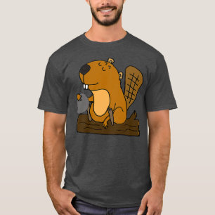 T-shirt Smilesanim Funny Beaver Bowling