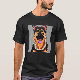 T-shirt Smileteespets  German Shepherd Puppy Dog