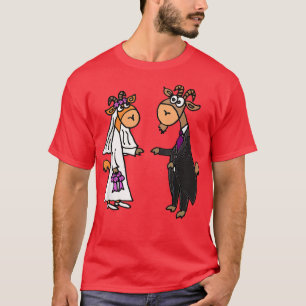 T-shirt Smiletodaytees Goat Bride et Mariage de chambre