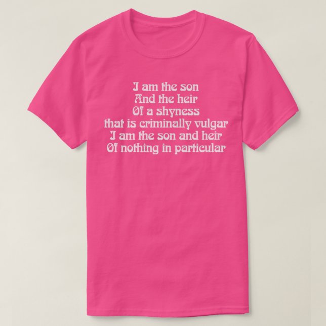 T-shirt Smiths Retro Stypographie Lyrics Design (Design devant)