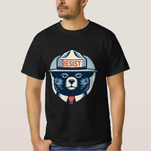 T-shirt Smokey The Resist Bear - Audacieux oeuvre militant