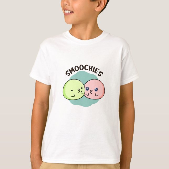 T-shirt Smoochies Drôle Baiser Mochi Pun (Devant)
