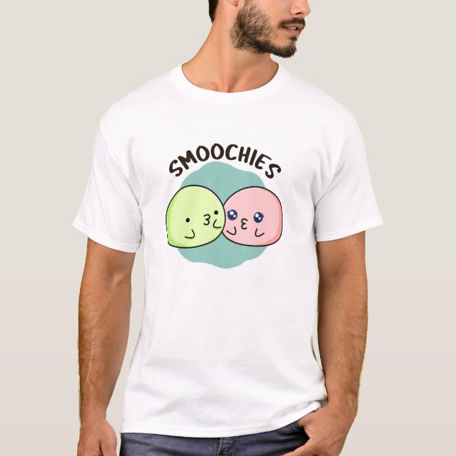 T-shirt Smoochies Drôle Baiser Mochi Pun (Devant)