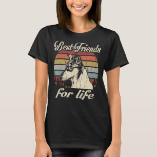 T-shirt Smooth Collie Best Friends For Life Vintage Retro
