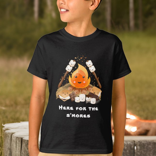 T-shirt S'more Cute Funny Camping Nom du garçon (S'more Cute Funny Camping Campfire Name boy T-Shirt)
