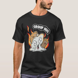 T-shirt Smores Group Hug Roasting Marshmallow Mens  Campin