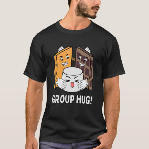 T-shirt S'mores Groupe Hug Camping Chocolat Marshmallows
