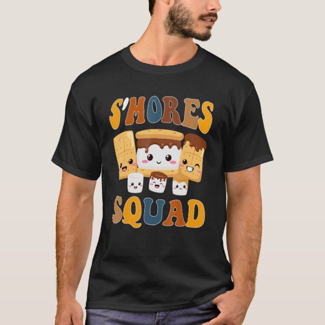 T-shirt S'mores Marshmallows Smores Squad Camping Camping (Devant)