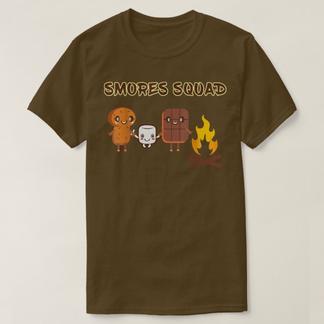 T-shirt Smores Squad Campingfor Kids (Design devant)