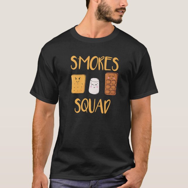 T-shirt S'mores Squad Marshmallow Camping Campfire Smores  (Devant)