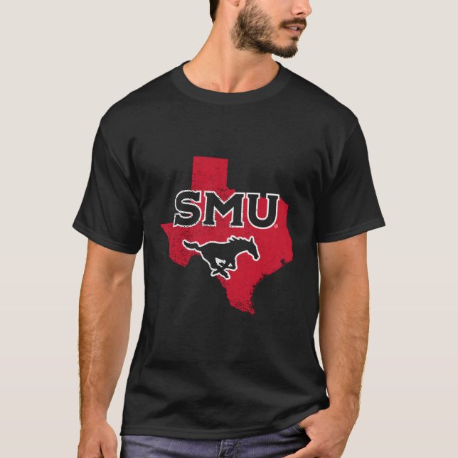 T-shirt Smu Mustangs, méthodiste du sud (Devant)