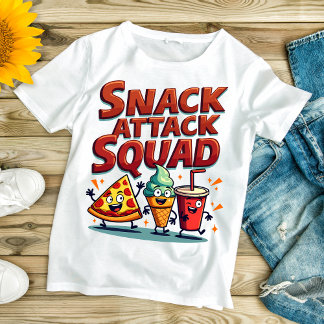T-shirt Snack Attack Squad – Amusant thème snack