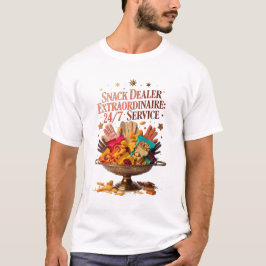 T-shirt Snack Dealer Extraordinaire Tee | 24/7 Service Fun