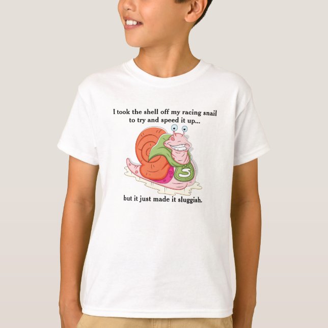 T-shirt Snail Slug Plaisanterie Pun Drôle Wordplay (Devant)
