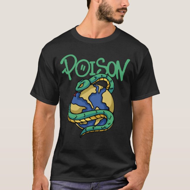 T-shirt Snake Around Earth streetwear (Devant)