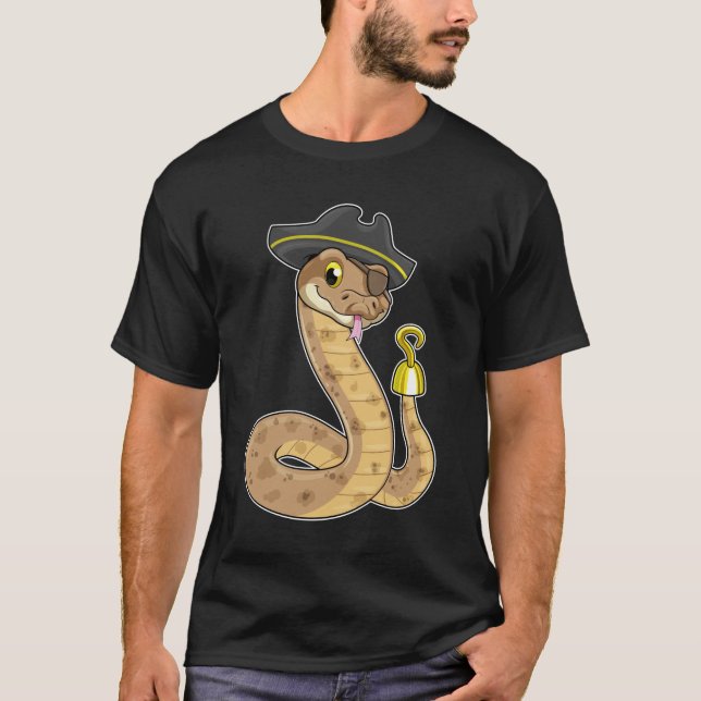 T-shirt Snake as Pirate with Hook Hand & Eye patch (Devant)