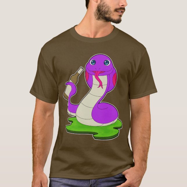 T-shirt Snake Bottle Beer (Devant)