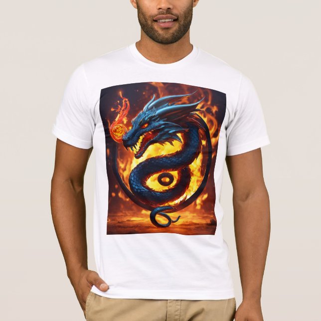 T-shirt Snake Dragon Fireball - 3D Esports (Devant)