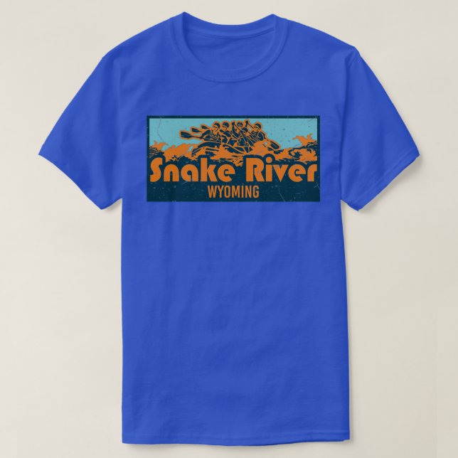 T-shirt Snake River Wyoming rafter  (Design devant)