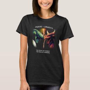 T-shirt Snake Vs Dragon Cool Imaginaire Lecteur Cool Vidéo