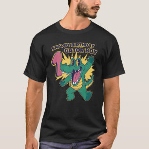 T-shirt Snappy 1er anniversaire Gator Boy Alligator Annive