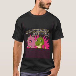 T-shirt Snappy 6e anniversaire Backprint Gator Girl 4