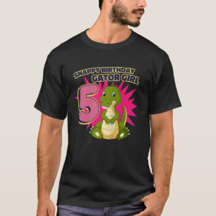 T-shirt Snappy 6e anniversaire Backprint Gator Girl Débard