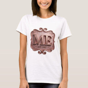 T-shirt Snappy Gold ME ÉTABLI 1987 Texte Art 3D