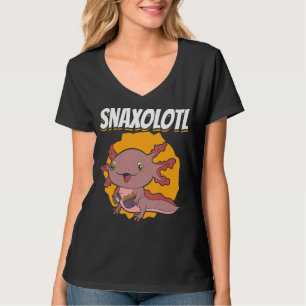 T-shirt Snaxolotl de salamandre mexicaine Amphibien Snacks