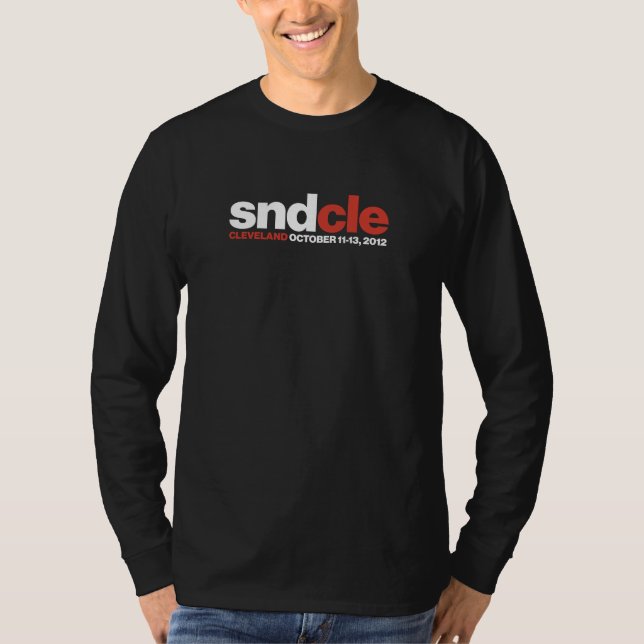 T-shirt SNDCle à manches longues, noir design (Devant)