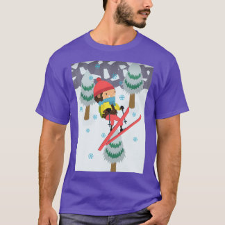 T-shirt Sneaky Sasquatch Ski Jump 1