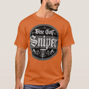 T-shirt Sniper de golf de disque gris vintage