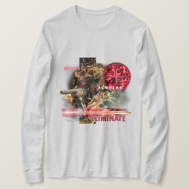 T-shirt Sniper Identifier Acquérir Éliminer (Design devant)