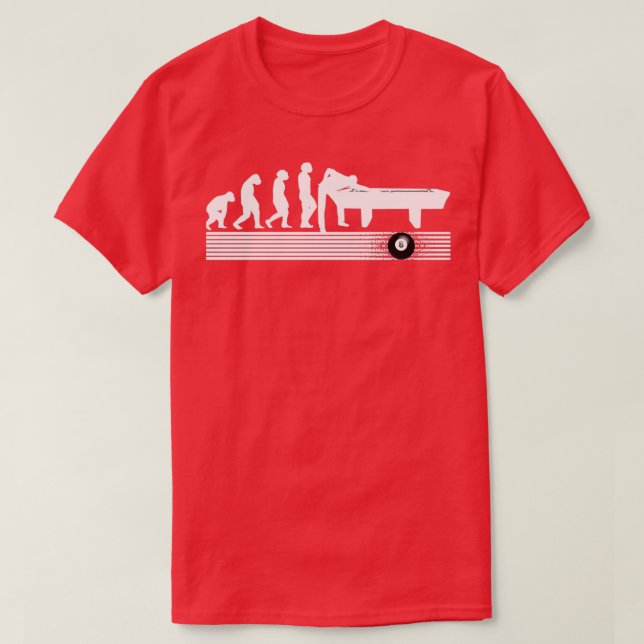 T-shirt Snooker Evolution billard billard billard billard  (Design devant)