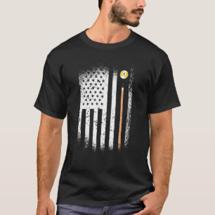 T-shirt Snooker Usa 9 Ballons 8 Ballons Joueurs Billard