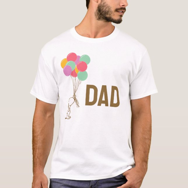 T-shirt Snoopy et ballons | Je suis le papa (Devant)