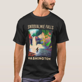 T-shirt Snoqualmie Falls Washington Shirt, Sasquatch
