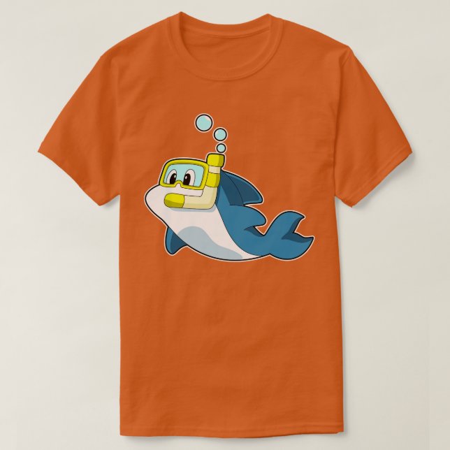 T-shirt Snorkel de natation dauphin (Design devant)
