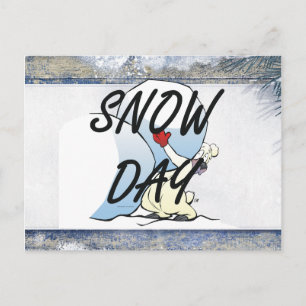 T-Shirt Snow Day Postkarte